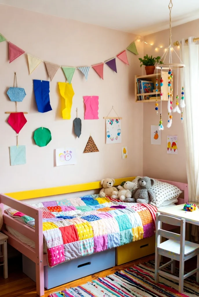 DIY Colorful Kids Bedroom Décor