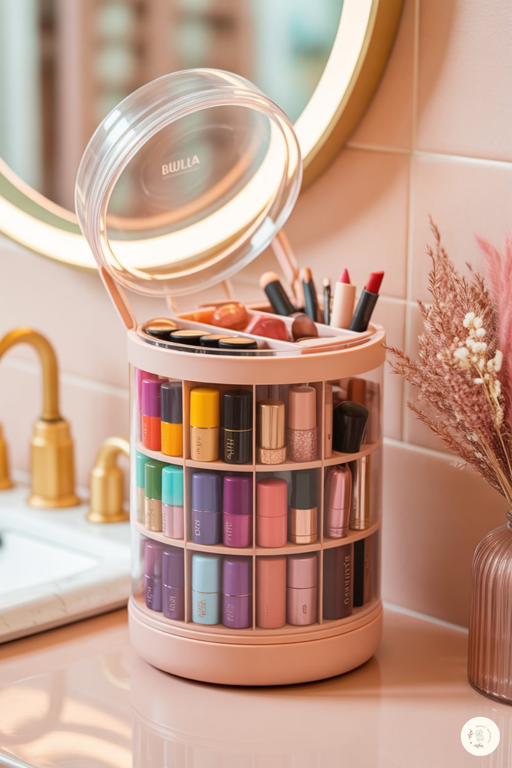 BULLA 360° Rotating Makeup Organizer with Dustproof Lid