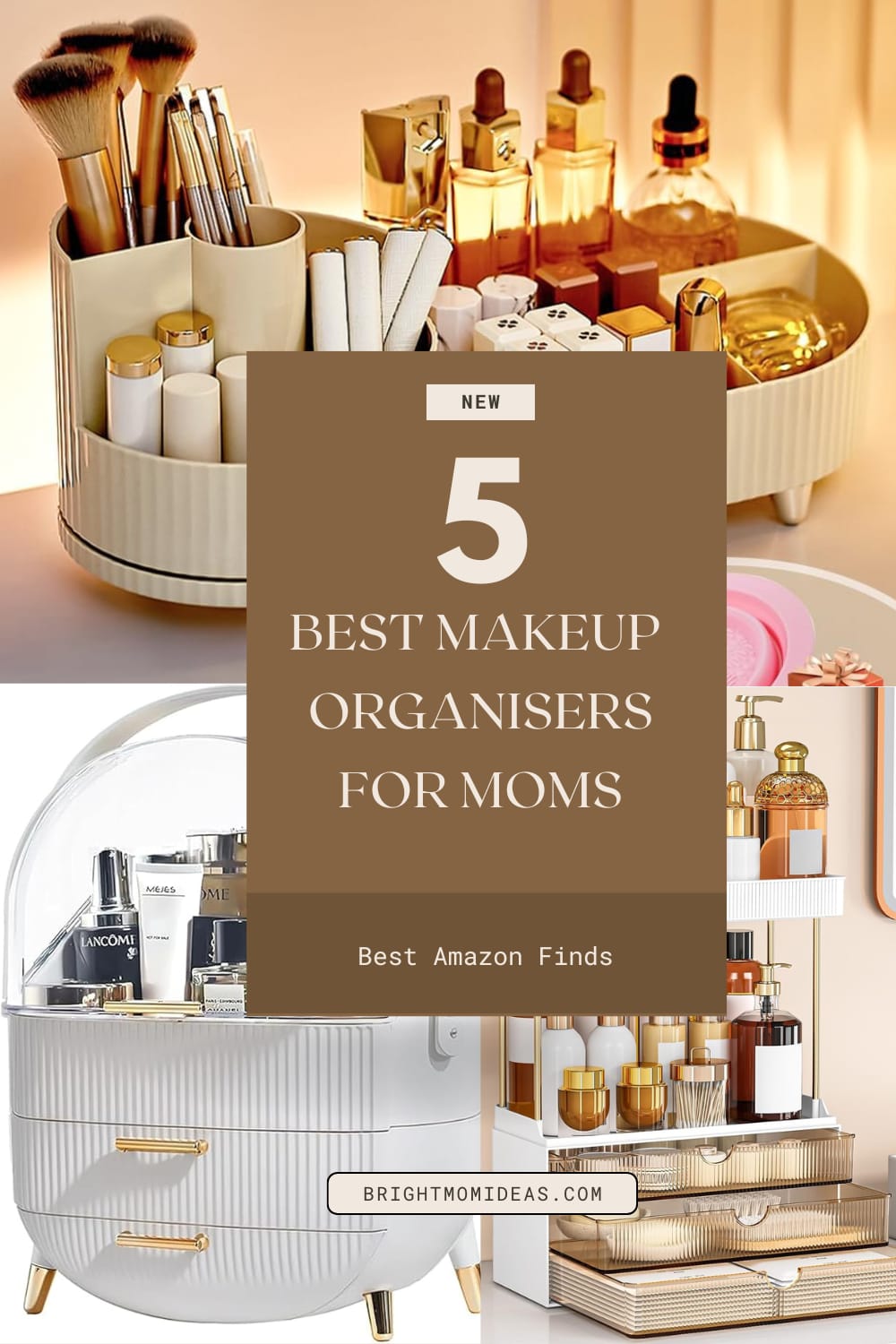 5 makeup organizer for vanity storing cosmetics and skincare for busy moms