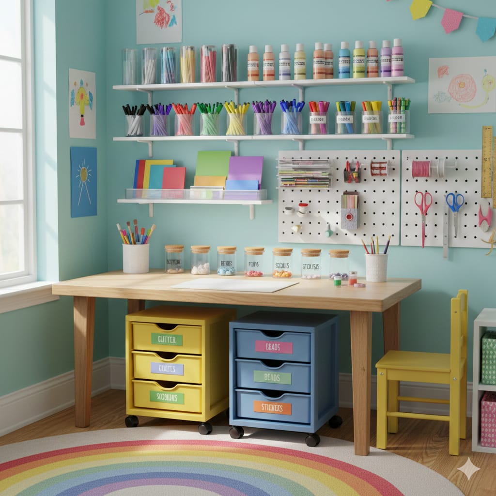 Design a Craft Supply Station