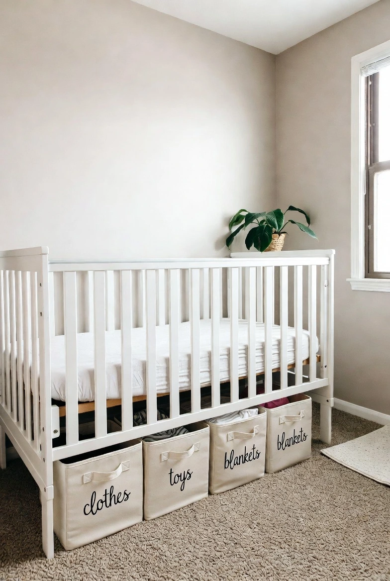 nursery closet organization

