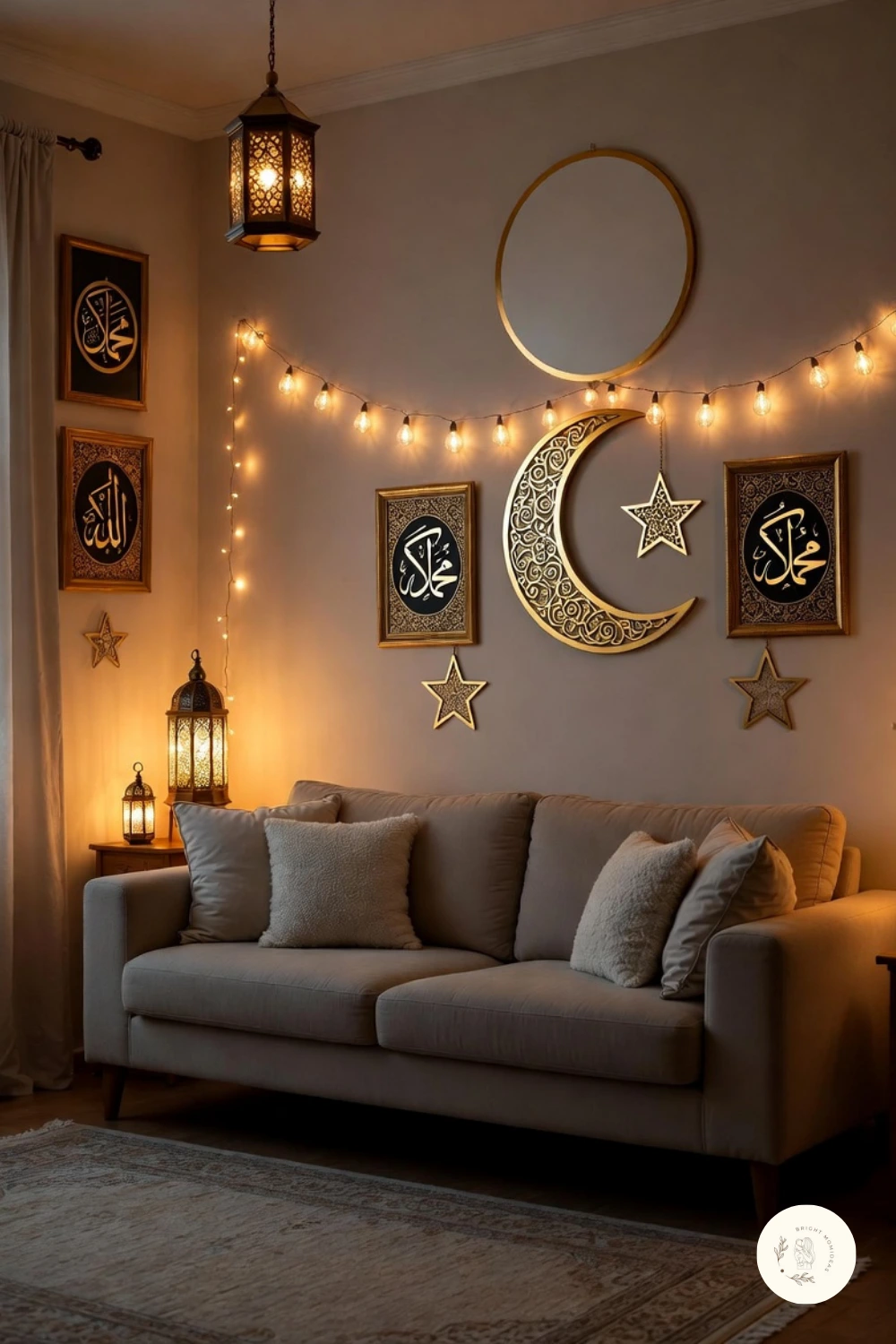 Elegant Crescent & Star Wall Décor
