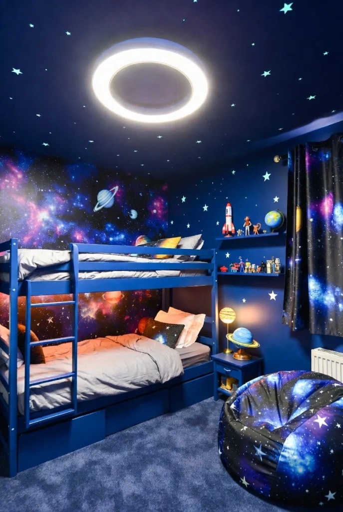 Space-Themed Kids Bedroom