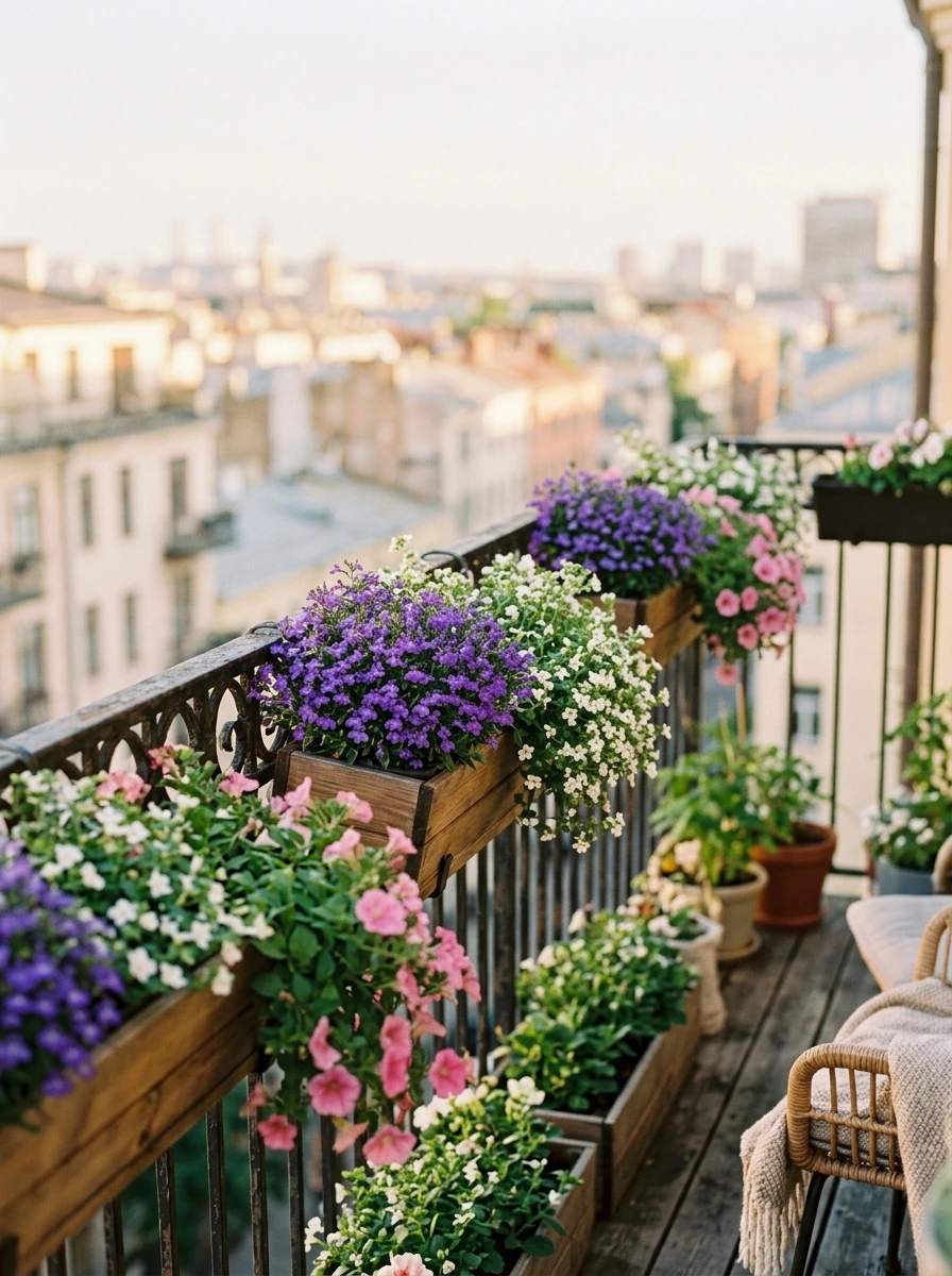 Balcony Railing Planter Boxes 