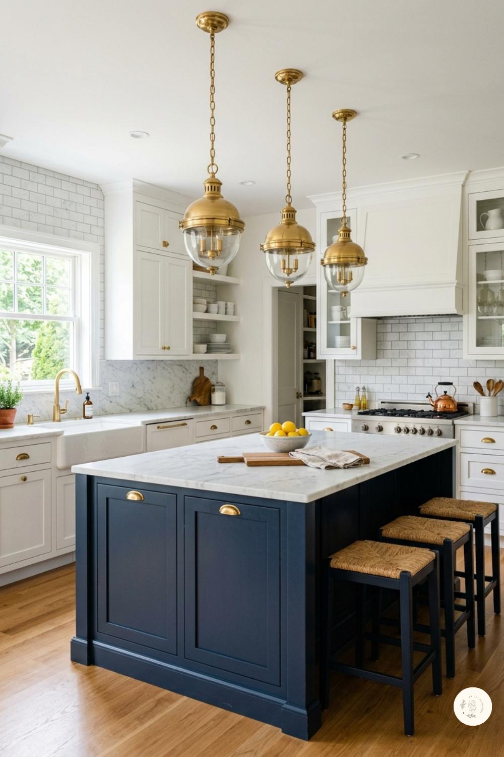Kitchen Color Palette 5 — Classic Navy and White