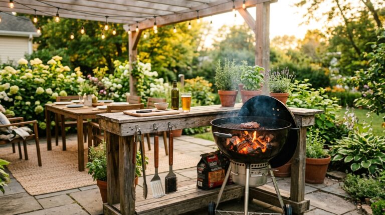 budget DIY grill station ideas for backyard 2026
