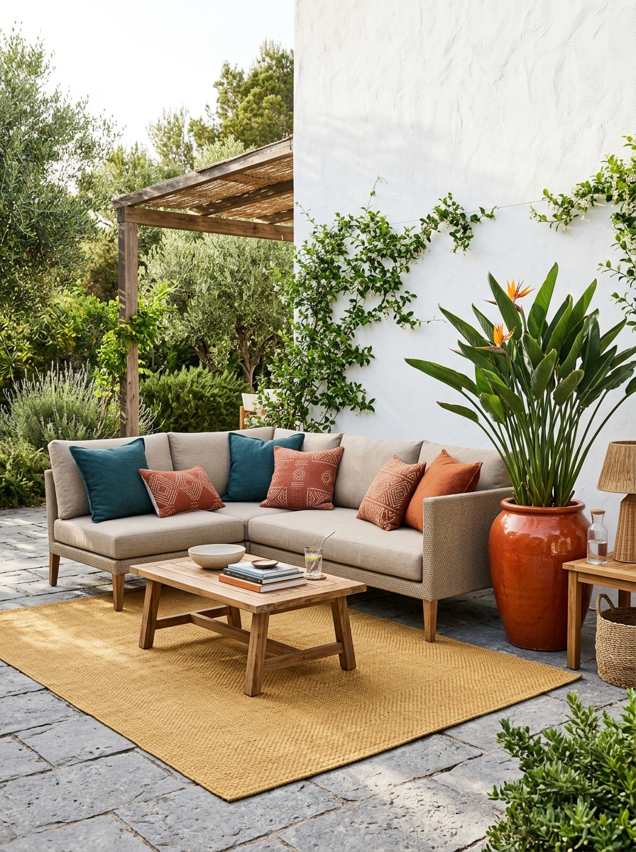 Bold Color Accents in Outdoor Decor
