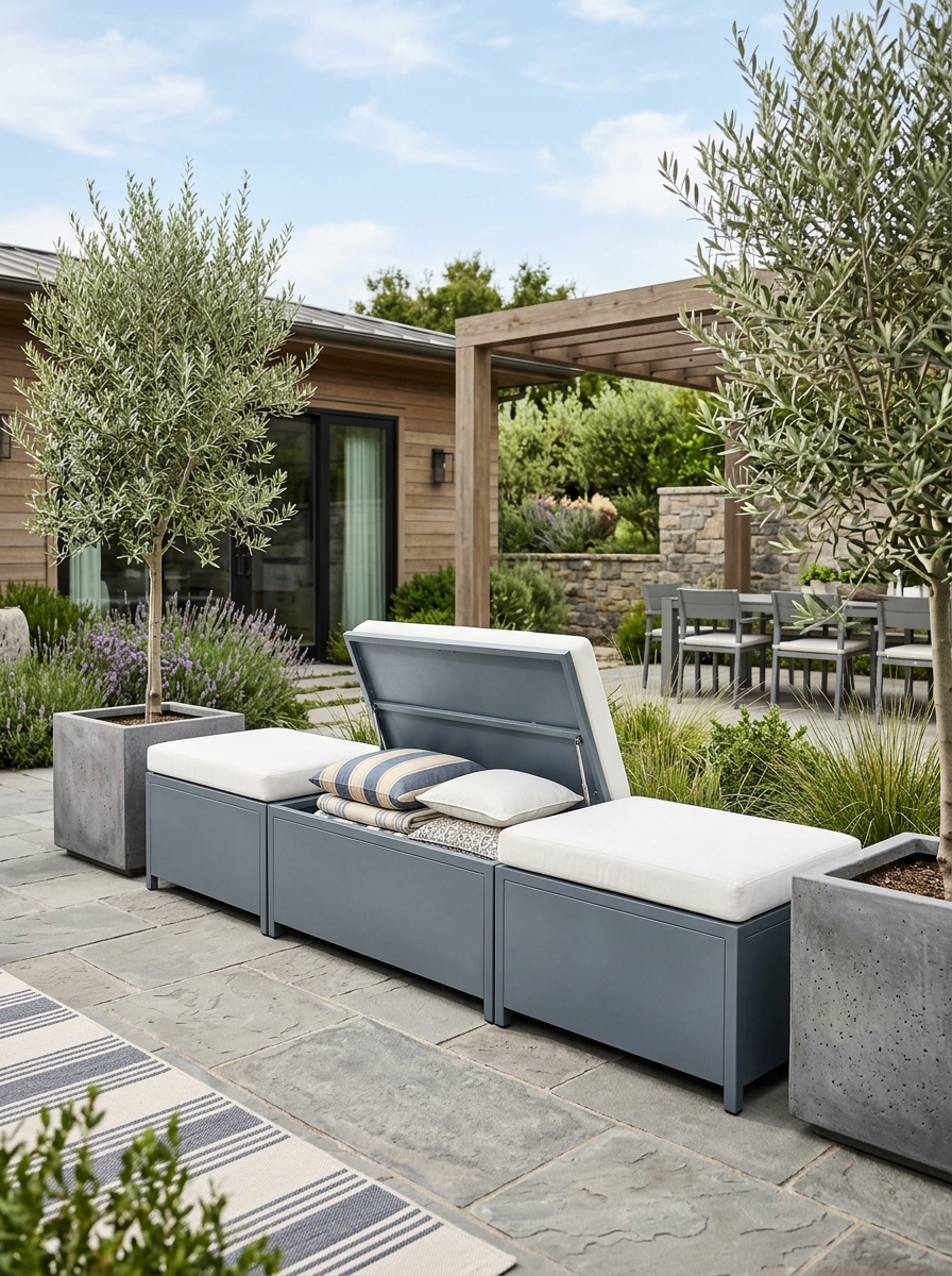 Multifunctional Outdoor Storage Benches