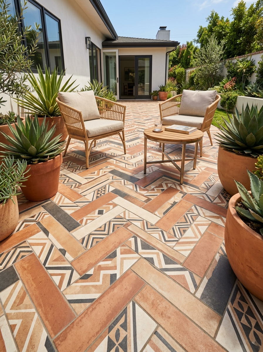 Tiled Outdoor Floor Patterns