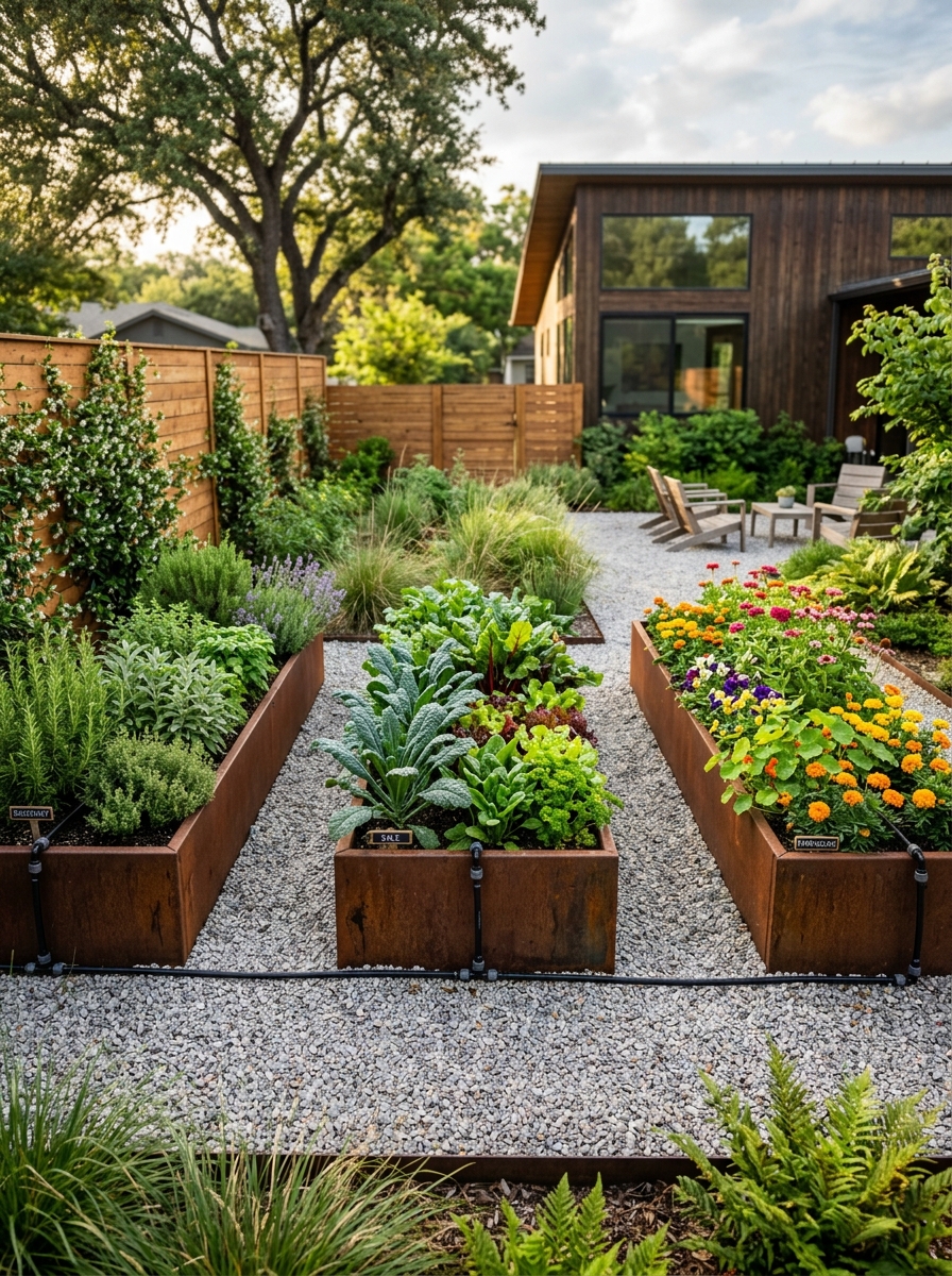 Garden Beds with Sleek Design