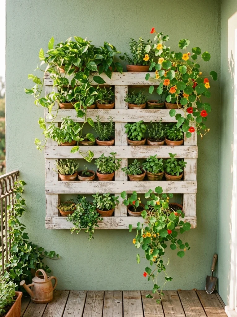 Vertical Pallet Garden Wall