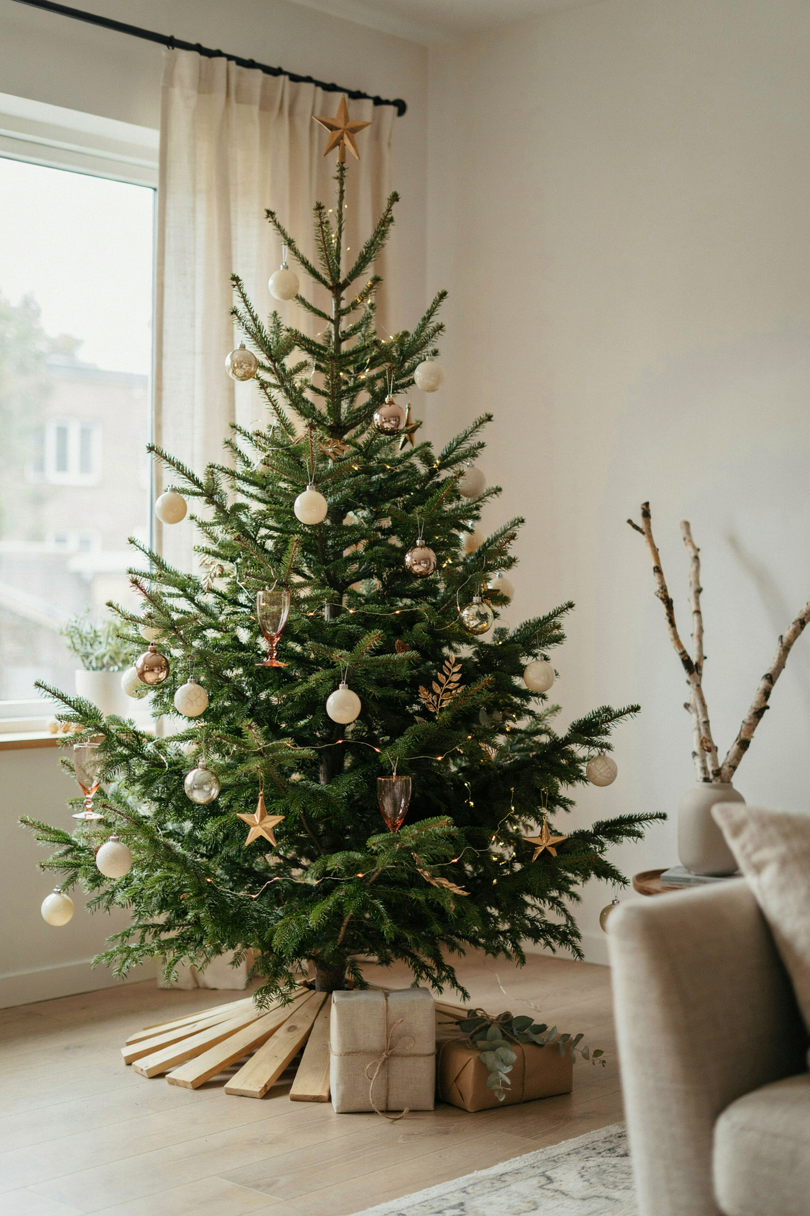 quiet luxury neutral christmas tree